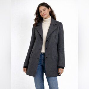 Soia & Kyo Charcoal Grey Wool Blend Jacket Coat Tailored Size Medium Minimalist